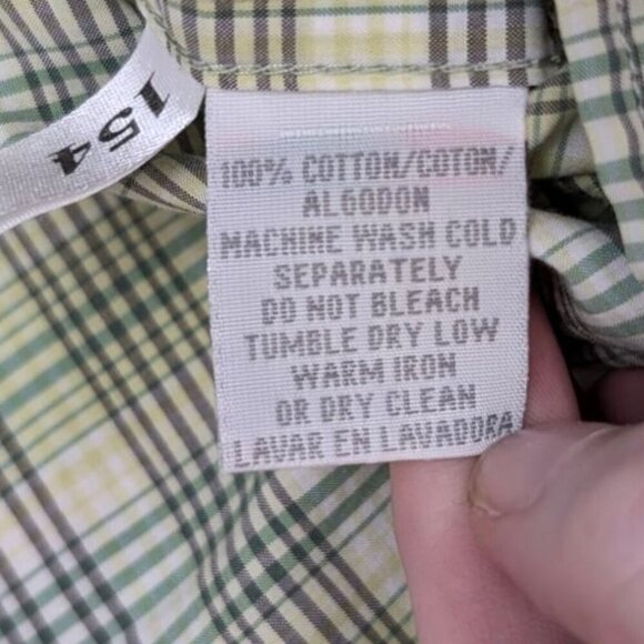 Kenneth Cole Reaction 100% Cotton Plaid Shirt - Picture 6 of 6